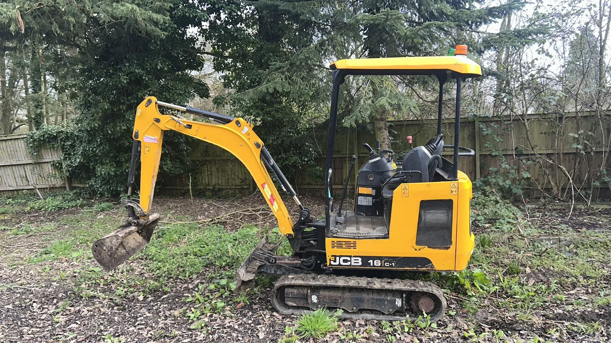 JCB mini digger from the Castillo hire fleet at Langworth